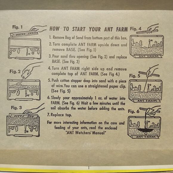 Vintage Ant Farm 1959 Fascinating Never Used EIC Grossman Live Ants! Older - Picture 15 of 15